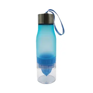 Botella de agua deportiva vasos чашки пластиковая бутылка для воды с фруктами лимона
