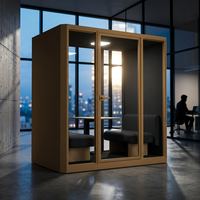 UNIBOOTH Studio Pod préfabriqué ignifuge ASTM-E84 30dB ISO 23351, installation rapide en 1 heure, pour salle de formation, hall, OEM ODM