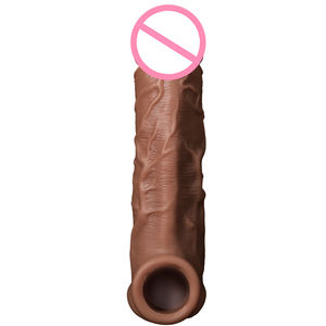 Hete Verkoop Paren Seks Vibrator Vloeibare Siliconen Lengte Dikte Verhogen Mannen Penis Verlenging Mouw Echt Groot - Product Image 6
