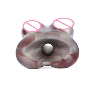 مجموعة ألعاب الكبار أحدث سيليكون + معدن + جلد طبيعي الكمامات دعم الجملة - Product Image 4