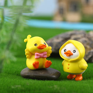 ชุดกันฝนการ์ตูนน่า<span class=keywords><strong>รัก</strong></span> รูปเป็ดเหลือง ของเล่นพลาสติกจิ๋ว DIY สำหรับตกแต่งสวน งานฝีมือ ตุ๊กตา ของตกแต่งบ้าน - Product Image 3
