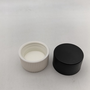 Bouchon à vis en plastique noir mat 22/400 à l'épreuve des enfants pour bouteilles en verre Boston de 4 oz, emballage cosmétique industriel - Product Image 6