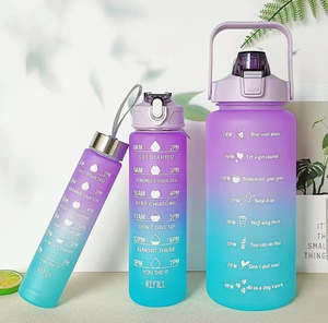 ชุดขวดน้ำ HYRI พร้อมโลโก้ไล่สี คุณภาพสูง ผลิตจากพลาสติก PC ความจุขนาดใหญ่ ใช้ซ้ำได้ ชุดขวดน้ำกีฬา 3 in 1 - Product Image 2