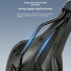 Cojín hueco impermeable para <span class=keywords><strong>bicicleta</strong></span> con ventilación Simple, <span class=keywords><strong>bicicleta</strong></span> de montaña y carretera con luz trasera, sillín de advertencia de seguridad, alfombrilla para asiento delantero - Product Image 3