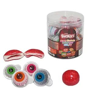 3D Eyeball Eye Bubble Gum with Sweet Fruit Jam