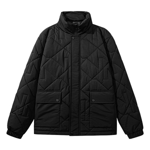 2026 Custom Fashion Unisex Canvas Puffer <b>Jacket</b> with Cotton <b>Filling</b> Letter Pattern Winter - Product Image 3