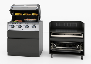 Gabinete inteligente para exteriores para Patio suministrado por el fabricante, cocina exterior personalizada, muebles de Patio de aluminio con recubrimiento en polvo de aleación de aluminio - Product Image 2