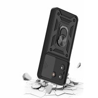 Coque de téléphone pour ITEL A70 A60 A60S S24 S23 PLUS, coque de téléphone antichoc avec cache-objectif coulissant et béquille magnétique