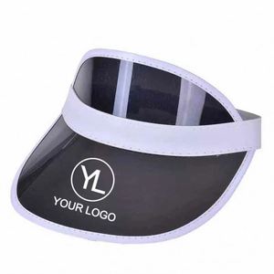 Visera Transparente con Logotipo Personalizado, Gorra de PVC Ajustable, Sombrero de Plástico Transparente para Eventos de Verano al Aire Libre - Product Image 4