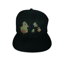 Gorras LED con Pantalla de Mensajes Programable Controlada por Aplicación, Gorras LED Intermitentes para Fiestas, Gran Venta 2022