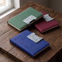 Carnet de notes en PU floral - Carnet de notes de bureau classique à couverture rigide