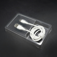 Caja de Empaque para Cable de Carga de Accesorios para Teléfonos Móviles Personalizada a Buen Precio, con Gancho de Papel, Material de PVC Reciclable