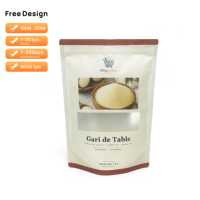 Sachets personnalisés de 1 kg pour Gari, sacs alimentaires à haute barrière, à fond plat, pour farine de manioc, emballage anti-humidité et refermable