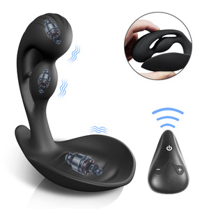 Masseur de prostate transfrontalier vibrant électrique avec contrôle, plug anal, jouet sexuel de masturbation, entraîneur de testicules, sexy - Product Image 1