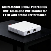 Pemasok Terpercaya F412 ONU FTTH WiFi dengan Port 1GE+1FE+1TEL Daya DC 12V