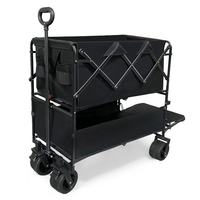 Chariot pliable à quatre roues, imperméable, à double compartiment sec/humide, grande capacité, pour le camping