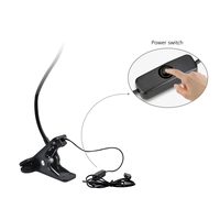 Usine USB LED Lecture Livre Lumière Lampe De Table Flexible Veilleuses Pour Chambre Chevet LED Lampe De Bureau Avec Clip Titulaire Luminaria