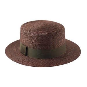 Chapeau Canotier <span class=keywords><strong>Chic</strong></span> Marron en Paille de Blé Naturelle Anti-UV pour Hommes et Femmes – Tendance pour Usage Quotidien et Voyages en Extérieur - Product Image 2