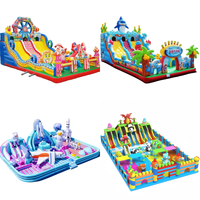 Parc d'aventure spatial gonflable pour enfants avec trampoline et toboggan, grand château gonflable pour le divertissement familial dans la cour, location