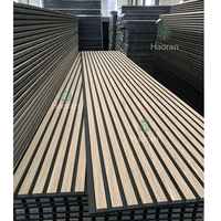 Panneaux muraux acoustiques en bois plaqué HAORAN pour les halls et les hôtels, matériau MDF+PET, insonorisation, décoration intérieure