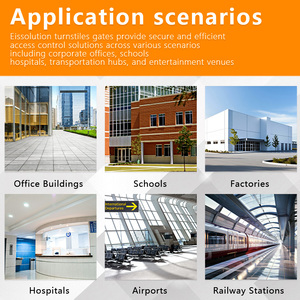 Eissolution kiểm soát truy cập lối vào tự động hai chiều đu đôi 2 chiều cho người đi bộ hệ thống rào cản Swing cổng rào cản - Product Image 4