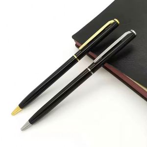 Stylo bille de luxe personnalisé avec logo, corps jaune en plastique, encre noire, pour fournitures de bureau et cadeaux d'affaires - Product Image 3