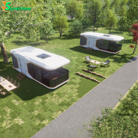 Maison Vaisseau Préfabriquée à Deux Étages Modèle E7, Cabine Spatiale Mobile pour Base de Camping