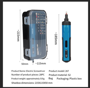Tournevis électrique rechargeable, <span class=keywords><strong>perceuse</strong></span> multifonctionnelle domestique au lithium, ensemble d'outils de tournevis, petit modèle - Product Image 3