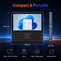 PC industriel portable de poche 5,7 pouces, écran tactile compact, Windows 11, Intel N95, 16 Go, 512 Go SSD, vente chaude