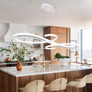Lampadario <span class=keywords><strong>LED</strong></span> Dimmerabile Moderno con Altezza Regolabile per Soggiorno - Product Image 3