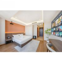 Ensemble de meubles de chambre d'hôtel de luxe moderne 3-5 étoiles, lit king size en bois sur mesure, mobilier commercial de haute qualité pour appartement