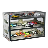 Kit de garage de stationnement LED à six places sur deux niveaux pour café, échelle 1:24, pour programmes OEM/ODM de marques privées