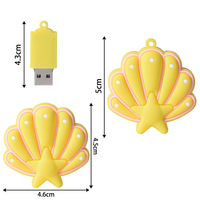 Clé USB 2.0/3.0 Écologique 16 Go en Forme d'Avocat de Dessin Animé avec Anneau de Suspension – Cadeau Créatif pour Amis, Promotionnel Cinq Étoiles