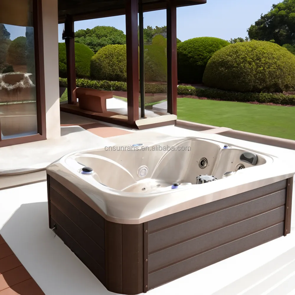 Sunrans حمام سباحة صغير للعلاج المائي للأماكن الداخلية والخارجية يستخدم في الأماكن المغلقة من الألياف الزجاجية shells أحواض رسائل سبا