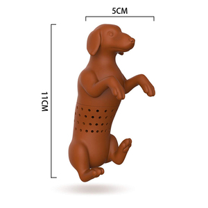 WELAND, filtro de té de animales bonitos de calidad alimentaria, dibujos animados, perro <span class=keywords><strong>Daschund</strong></span>, Alpaca, oveja, filtro de té de silicona, Infusor de bolas, colador - Product Image 4