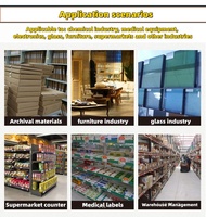 Étiquettes d'emballage personnalisables à marque blanche, autocollantes résistantes à l'huile, en papier couché, promotionnelles, pour supermarchés et expositions, résistantes à la chaleur