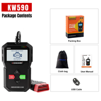 Barato Konnwei KW590 herramientas de diagnóstico de coche 16pin Handheld Car OBD2 escáner para coche Universal