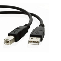 Cable de Datos USB Estándar 2.0 para Impresora y Computadora, Cable de Carga Rápida de 3A con Anillo Magnético de Protección, Negro