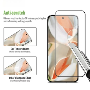 Protection d'écran ultra-résistante personnalisée par le fabricant, couverture intégrale, impression soyeuse, verre trempé HD transparent pour Google Pixel 10 11 Pro XL 9a - Product Image 3