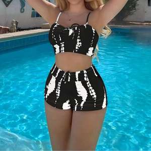 Impresso Flat Shorts Swimwear Beachwear 2023 Fatos De Banho Bonitos para As Mulheres - Product Image 4