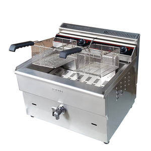 <span class=keywords><strong>Friggitrice</strong></span> Professionale a Gas con Propano 40 <span class=keywords><strong>L</strong></span> in Acciaio Inox 1 Vasca <span class=keywords><strong>2</strong></span> Cestelli - Product Image 2