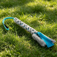 Jouet interactif pour chien de grande taille, en fausse fourrure écologique de haute qualité, couleur arc-en-ciel, avec cordon élastique, pour l'extérieur, pour tirer et mâcher