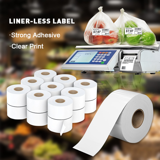 80X80Mm 3 1/8" X 263' 3 1/8" Pos Sticky Linerless Thermal Label