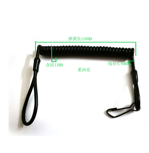 DF TQ014 Correa elástica en espiral con gancho para la cintura, antipérdida, extensible, con eslabones personalizables - Product Image 6