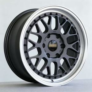 Rines de Malla de Dos Piezas Forjados de 17-22 Pulgadas <span class=keywords><strong>5x100</strong></span> 5x112 Gris Mate con Borde Mecanizado para Audi Sports Coupe y Porsche Performance Car - Product Image 2