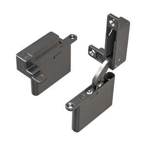 Bisagra pivotante oculta 3D ajustable con cierre suave, bisagra negra oculta para puertas de armario de vidrio con marco de aluminio - Product Image 2