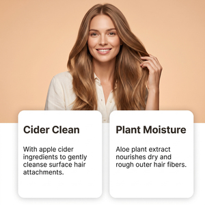 Shampoo au vinaigre de cidre de pomme avec aloe vera, formule douce et nourrissante pour des cheveux lisses et sans nœuds - Product Image 4