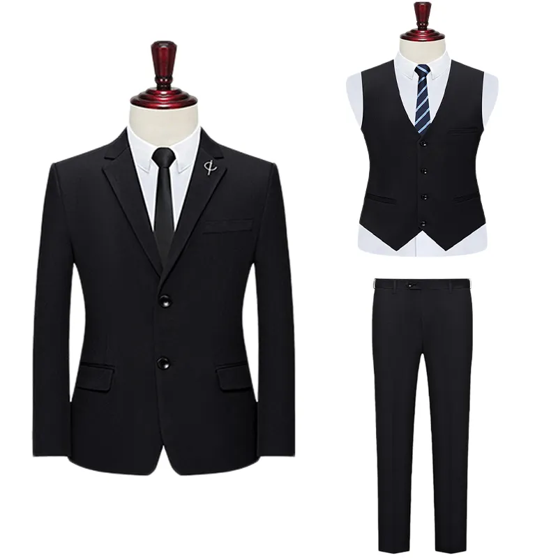 Customized Price New Fashion Formal Office Uniform Made Black Business Wedding Men Suits