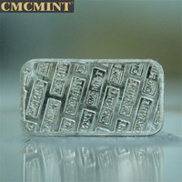 Cupronickel 1 gramme, alliage d'argent allemand (zinc, cuivre et nickel), barre de lingot Buffalo A094