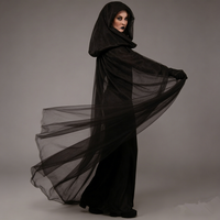Jupe de sorcière médiévale pour fête de Noël - Costume de luxe pour femmes adultes en gros, style gothique noir, Halloween et rassemblements festifs